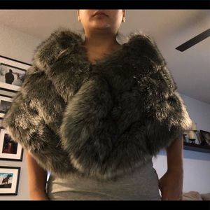 Faux fur shawl